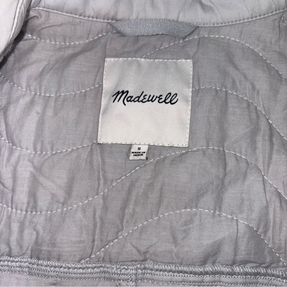 Madewell Light Gray Quilted Puffer Jacket, size M like new ! - Picture 6 of 14